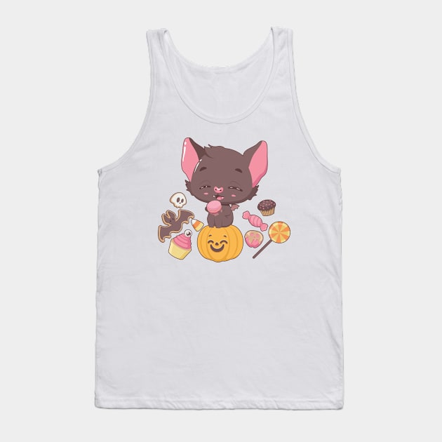 Vampire bat with sweets Tank Top by GazingNeko